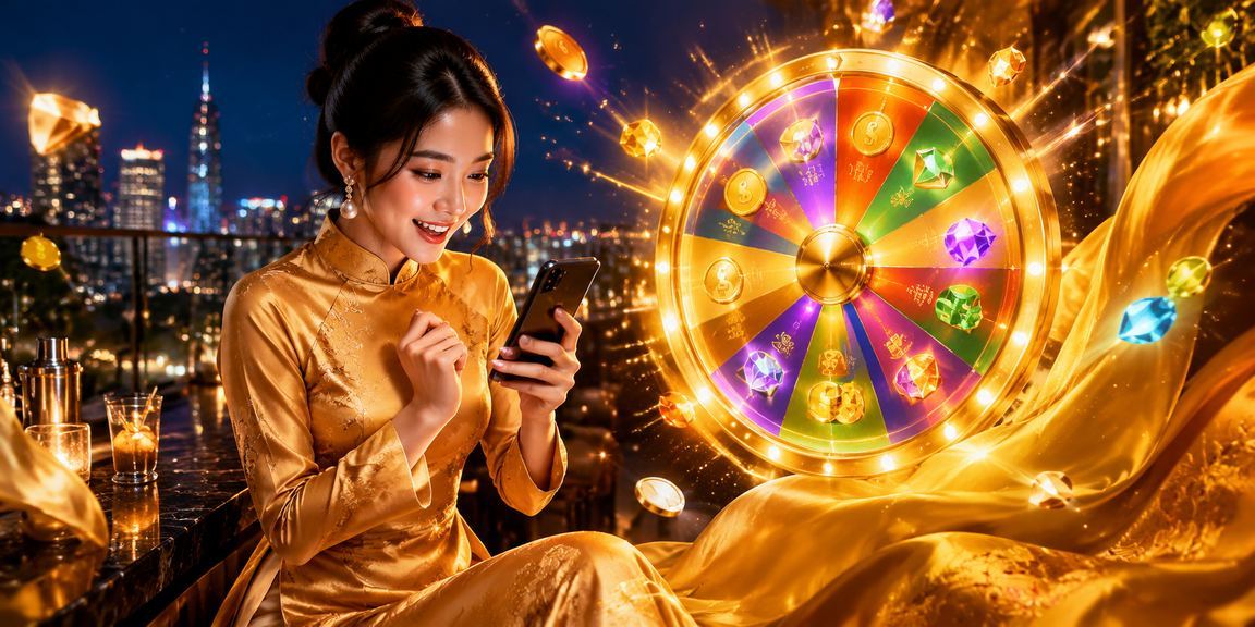 Giao diện quay số may mắn trên 425 với phong cách áo dài Việt Nam
