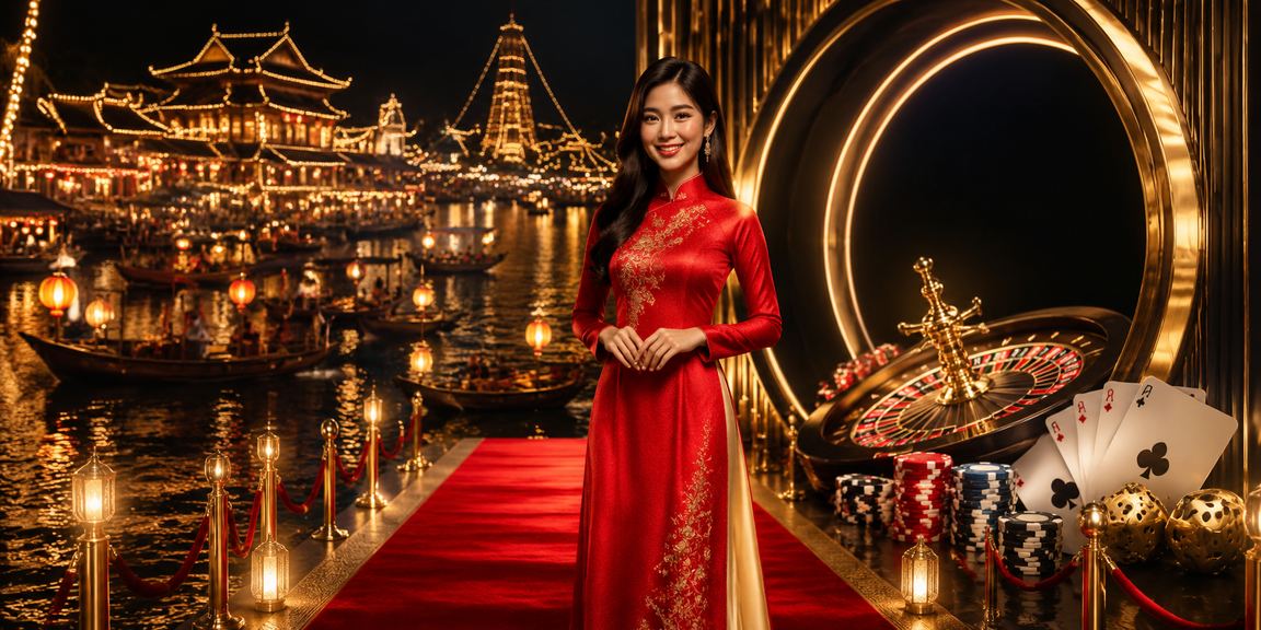Người chơi cá cược tại Nha Trang với không khí lễ hội và áo dài truyền thống